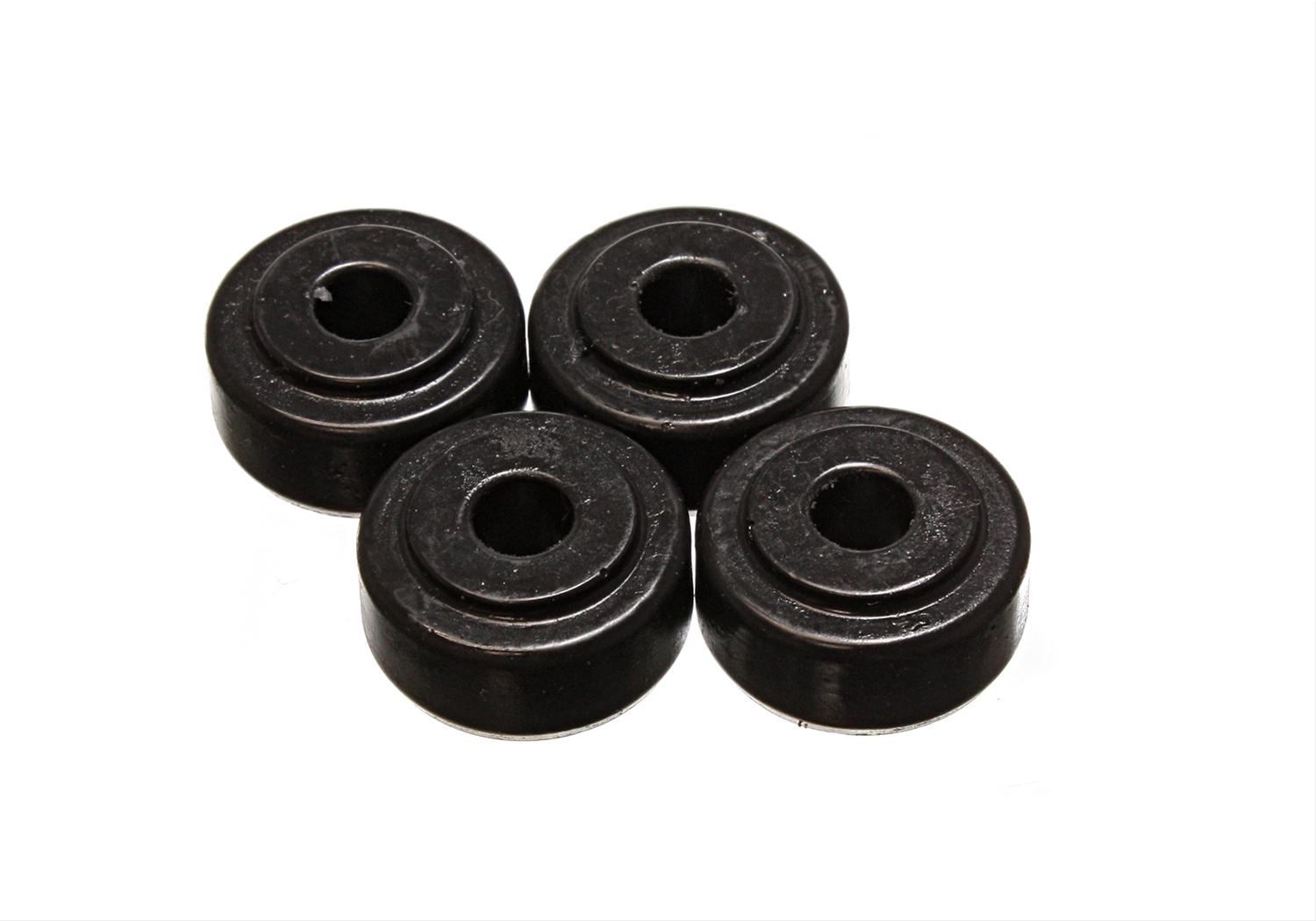 (image for) Bushings, Shock, Polyurethane, Black, Bayonet Tower End, .625 in. Long, .375 in. I.D., 1.250 in. O.D.,Set of 4
