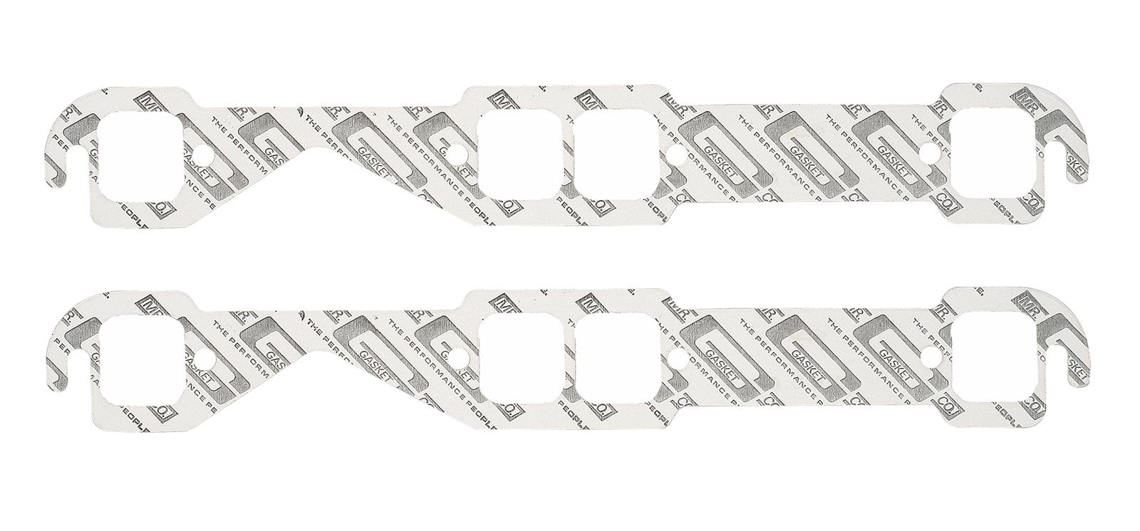 (image for) Exhaust Gaskets, Header, High-Temperature White, Square Port, Chevy, Small Block, Pair