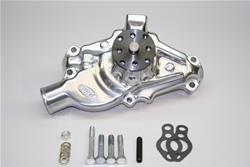 (image for) WATER PUMP, ALUM HI-PERF, CHEV SB 1955-72, Short-Style, polished