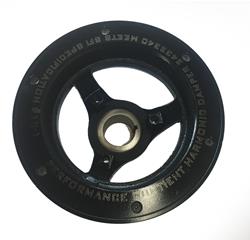 (image for) DAMPER, STEEL RACE, SFI-RATED, CHEV-GM 5.3L-6.2L, 2002-2008 Gen III/IV, Cadillac, Chev, GMC, L92 Truck and SUV, 0-Bal, 7.70" OD, Black
