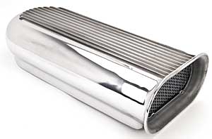 (image for) #R5233 POLISHED ALUMINUM "HILBORN"STYLE HOOD SCOOP FOR DUAL QUAD