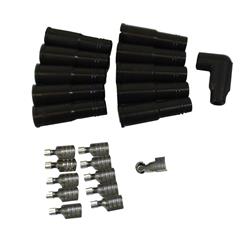(image for) Distributor Boots and Terminals, Black, LT1 180 Degree Boots, 8mm, Set of 10