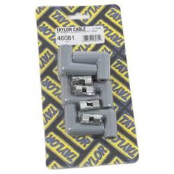 (image for) Spark Plug Boots and Terminals, Gray, 90 Degree Boots, 8mm, Set of 8 - Click Image to Close
