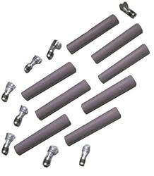 (image for) Spark Plug Boots and Terminals, Gray, Straight Boots, 8mm, Set of 8