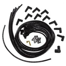 (image for) Spark Plug Wires, Pro Wire, Vertex, Solid Core, 8mm, Black, 90 Degree Plug Boots, Universal V8, Set - Click Image to Close