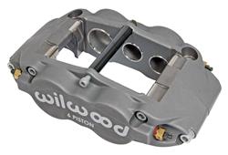 (image for) Brake Caliper, Billet Superlite 6, Driver Side, 6-piston, Aluminum, Gray Anodized, Wilwood Logo, Each - Click Image to Close