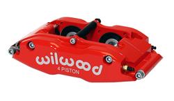 (image for) Brake Caliper, Superlite SL4R, Aluminum, Red Powdercoated, 4-Piston, Passenger Side, Each