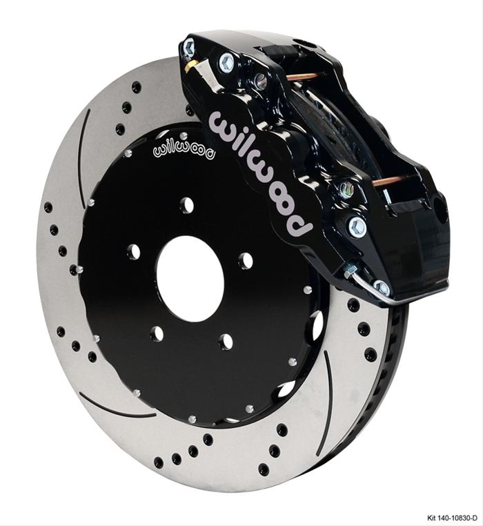 (image for) Disc Brakes, Front, AERO6, Drilled Rotors, 6-Piston Calipers, Ford, Kit