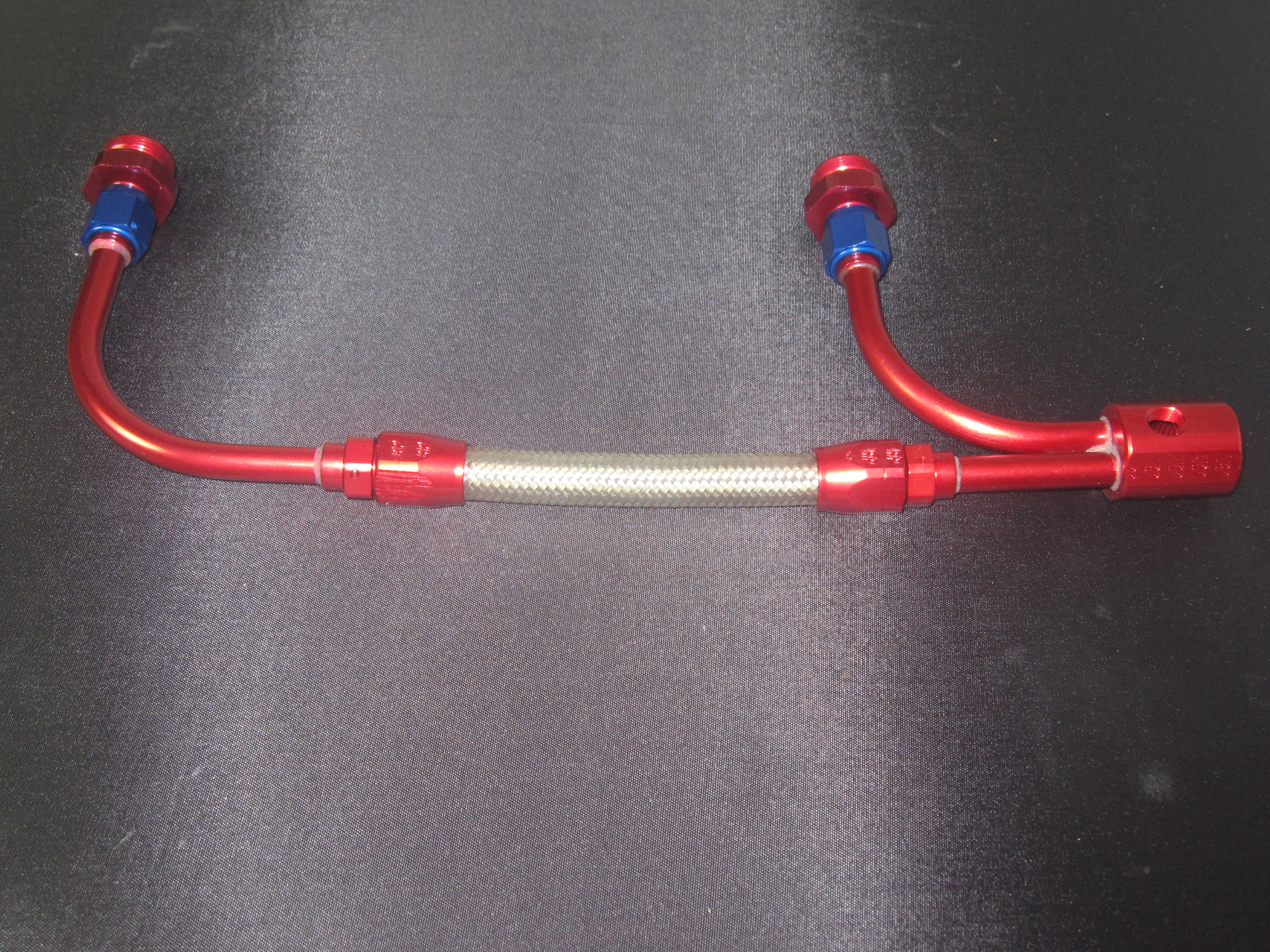 (image for) HOLLEY SWEPT TUBE KIT -8 AN FEMALE INLET TAPPED WITH 1/8NPT