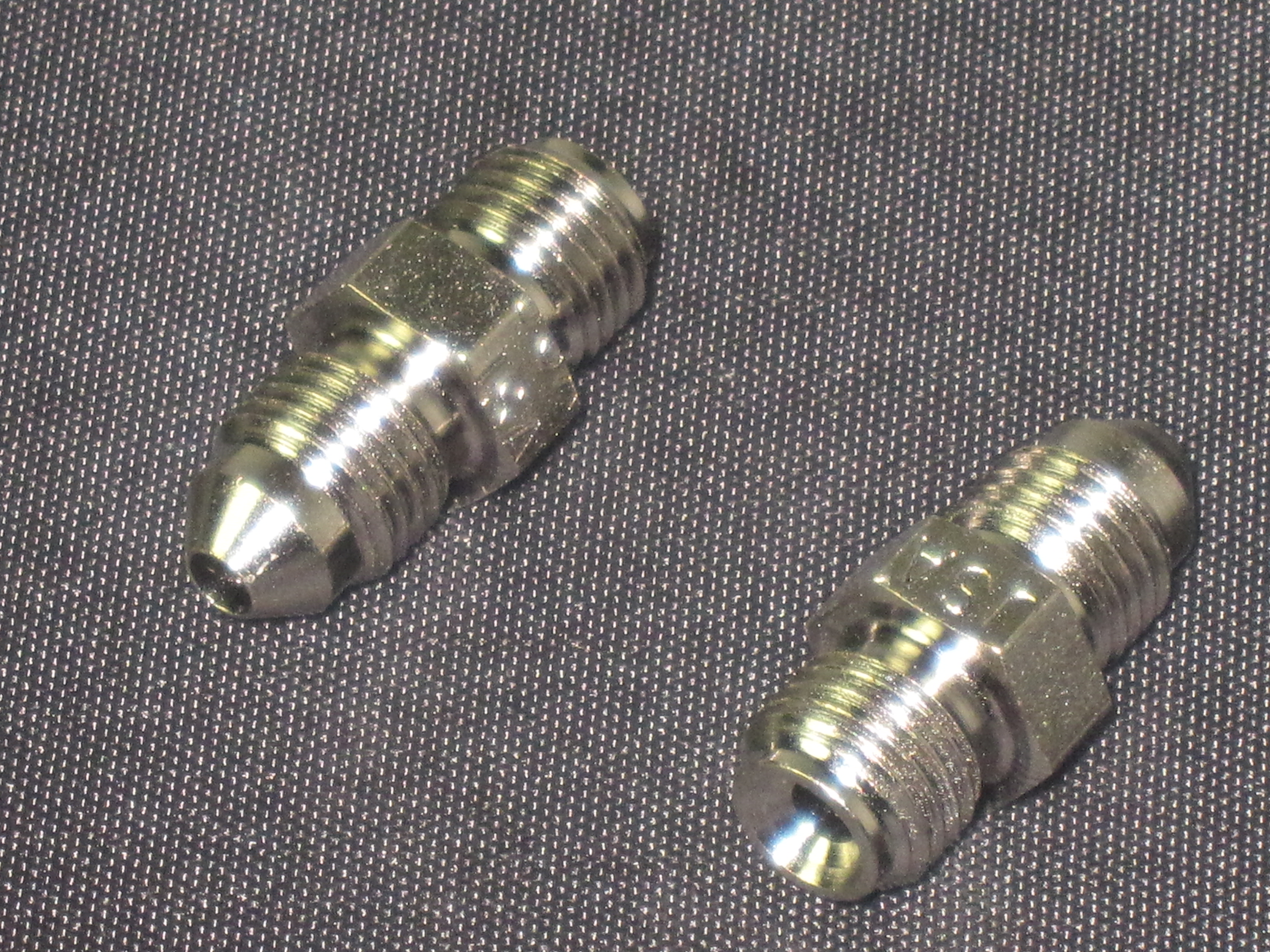 (image for) -3 MALE TO 7/16-24 MALE INVERTED FLARE NICKEL PLATED