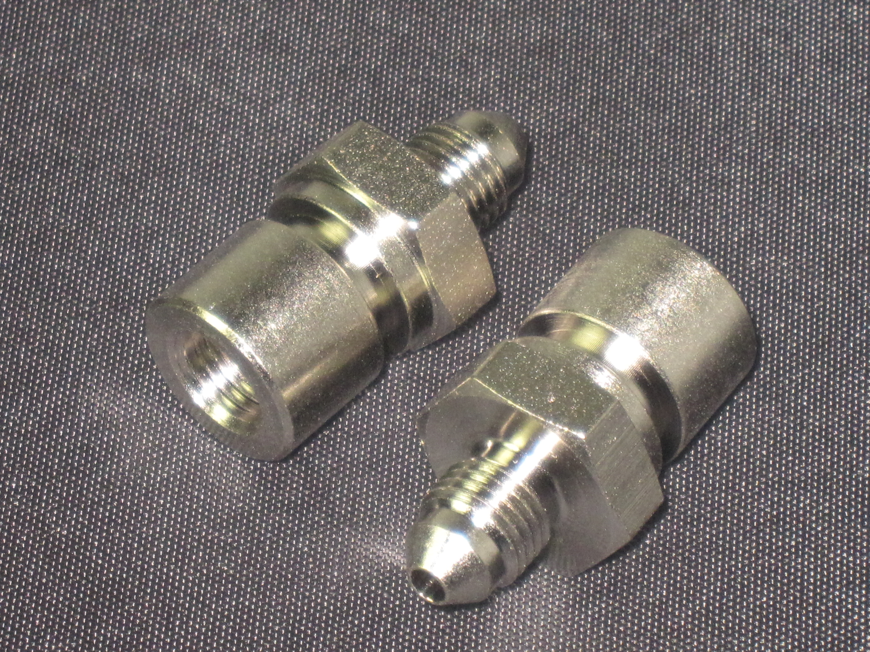 (image for) -4 MALE TO M10 X 1.25 FEMALE CONCAVE NICKEL PLATED